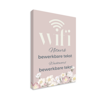 Canvas Schilderij met WiFi & Bloemen - TenStickers