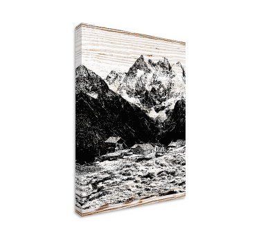 Tableau style illustration de montagnes suisses - TenStickers