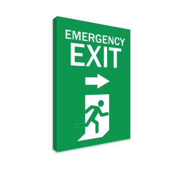 Emergency Exit canvas wall art - TenStickers