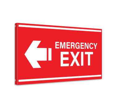Evacuation Sign canvas print - TenStickers