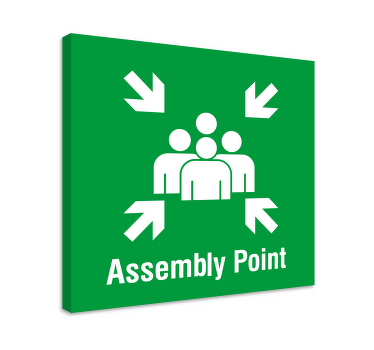 Assembly point canvas print - TenStickers