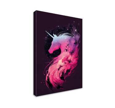 Galaxy Eenhoorn Canvas schilderij eenhoorn - TenStickers