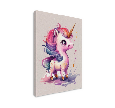 Aquarel eenhoorn Canvas schilderij eenhoorn - TenStickers