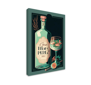 Cuadro retro vintage Gintonic - TenVinilo