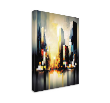 Cuadro moderno arte de la ciudad abstracta - TenVinilo