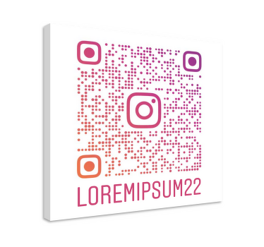 Tilpasset Instagram QR-kode på lærred - TenStickers