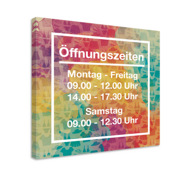 Leinwandbild personalisiert Öffnungszeiten  - TenStickers