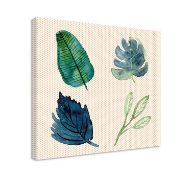 Wandbild Wohnzimmer tropische Blätter - TenStickers