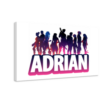 Leinwandbilder Charakter Silhouetten mit name - TenStickers