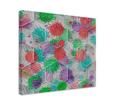 Gaudi retro fliser billede på lærred - TenStickers
