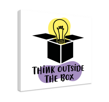 Wandbild Motivation "Think outside the box" - TenStickers