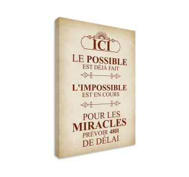 Tableau motivation les miracles sont possibles - TenStickers