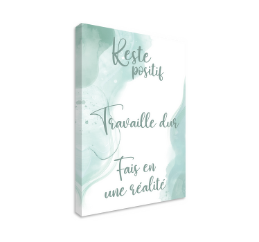 Tableau bureau rester positif, travailler dur - TenStickers