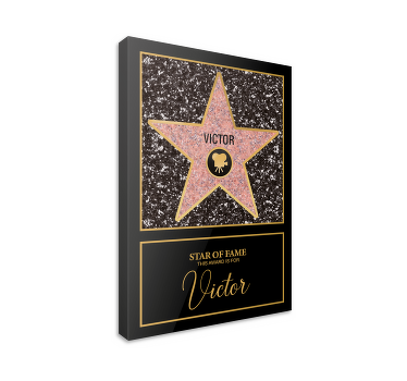 Personlige star of fame på fotolærred - TenStickers