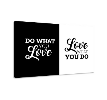 Do what you love en Love what you do canvas - TenStickers