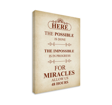 Vintage motivatie canvas schilderij kantoor - TenStickers