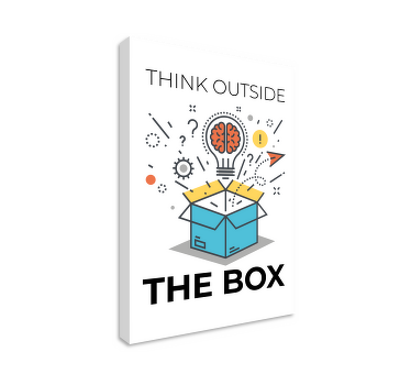 Think out of the box canvas schilderij - TenStickers