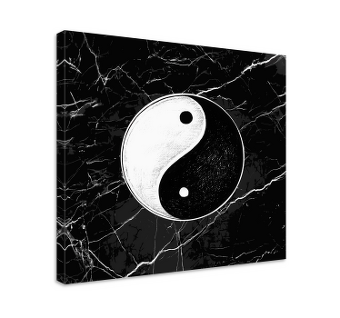 Yin yang marmoria itämainen taulu - Tenstickers