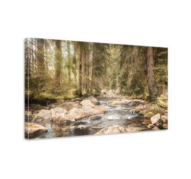 Les s řekou Obraz krajiny - TenStickers