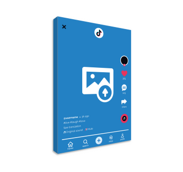 Tik Tok Customised Canvas Print - TenStickers