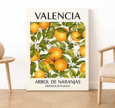 Cuadro para cocina naranjo de valencia - TenVinilo