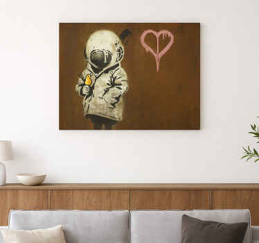 Space girl and bird canvas art - TenStickers