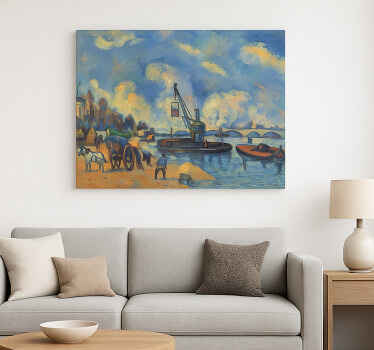 The Seine at Bercy canvas art - TenStickers