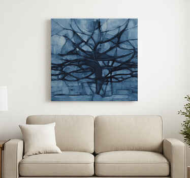 Tableau arbres conception de nuances de gris - TenStickers