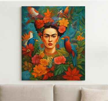 Frida Kahlo exotic birds canvas art - TenStickers