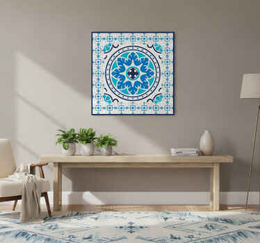 Cuadro azul azulejos azules - TenVinilo
