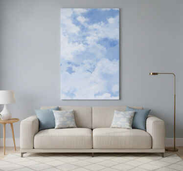 Cuadro azul textura suave de cielo azul - TenVinilo