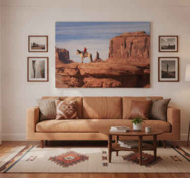 Paarden schilderij op canvas wild west grand canyon - TenStickers
