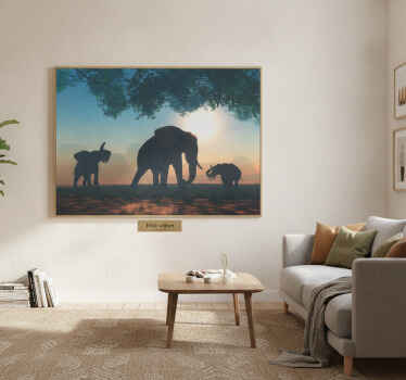 Canvas schilderij olifant wilde olifant - TenStickers