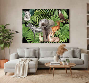 Canvas schilderij olifant dierenrijk - TenStickers