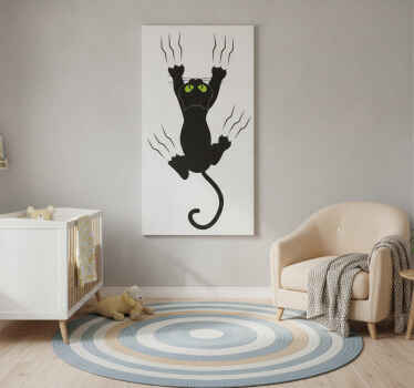 Cuadro de gatos vinilo infantil de gato en la pared - TenVinilo