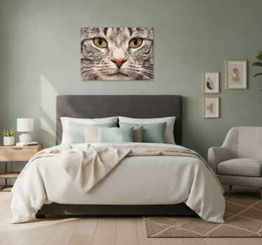Cuadro de gatos adhesivo de cara de gato - TenVinilo