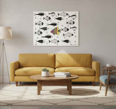 Wandbild fische gegenstrom - TenStickers