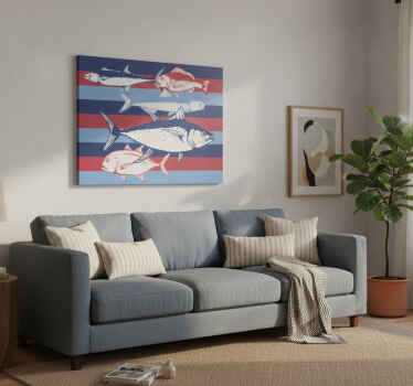 Wandbild fische handgezeichnete fische - TenStickers