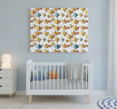 Wandbild fische im bunten kinderstil - TenStickers