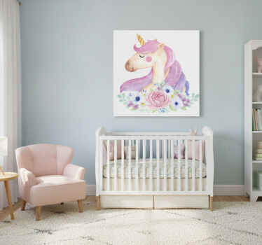 Tableau licorne aquarelle - TenStickers