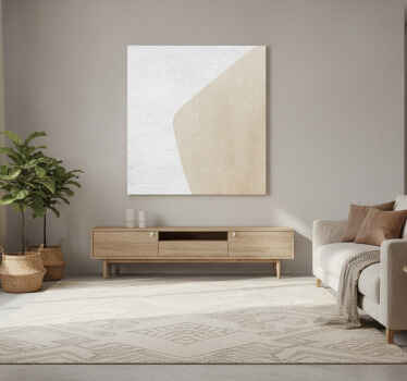 Beige canvas schilderij minimalistisch kunstwerk - TenStickers