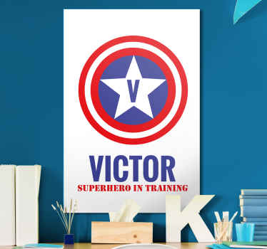 superhero in training personalised canvas - TenStickers