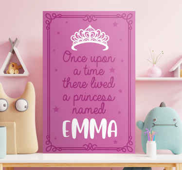 Princess personalised canvas - TenStickers