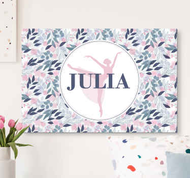 Tableau personnalisé Danseur personnalisé floral - TenStickers