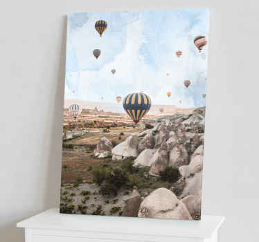 Cappadocia air balloons city canvas prints - TenStickers