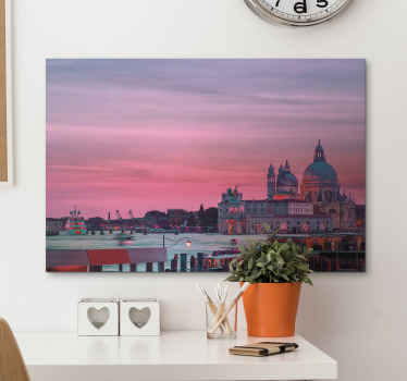 Tableau Beau coucher de soleil à venise - TenStickers