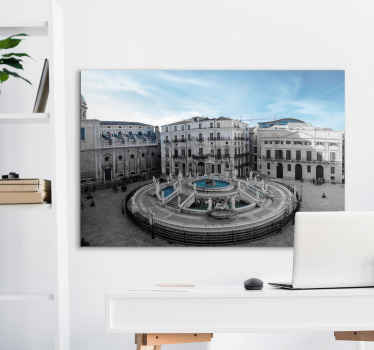 Piazza pretoria in palermo city canvas prints - TenStickers