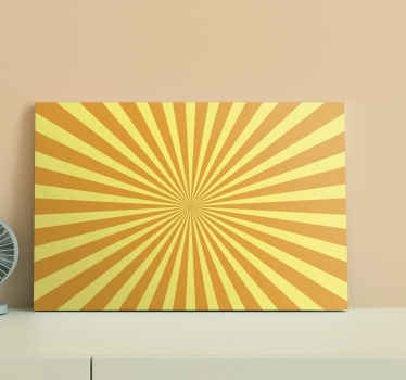 Abstrakt solnedgang med orange toner 70's lærred - TenStickers