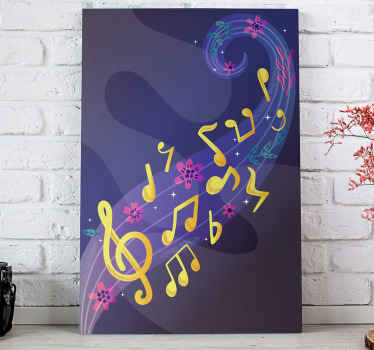 Quadro de música Notas musicais - TenStickers