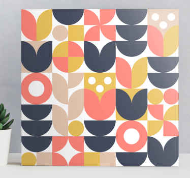 Geometrisk nordisk kunsttryk - TenStickers